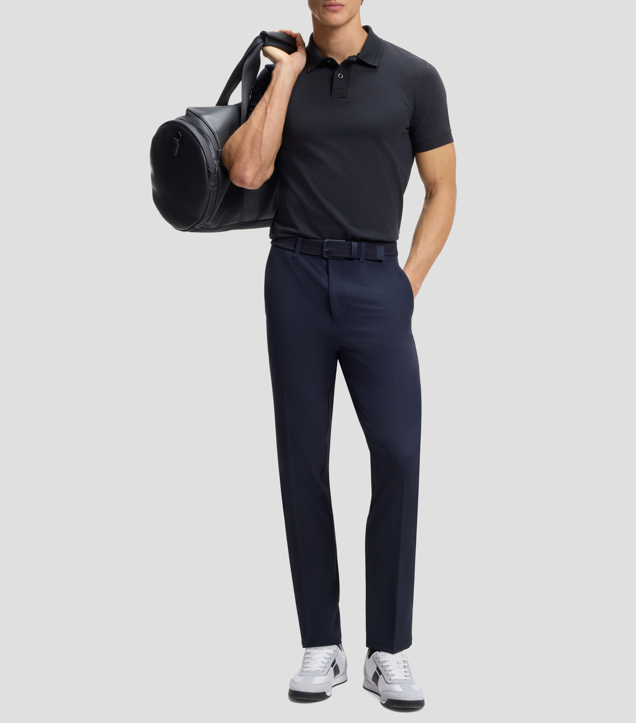 Polo slim fit de piqué de algodón Hombre